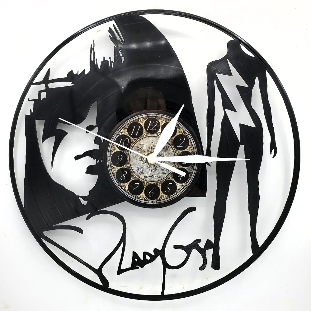 LADY GAGA vinyl record clock